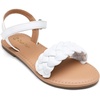 image:imageDREAM PAIRS Girls Sandals Classic Open Toe Braided Flat Sandals Summer Dress ShoesWhite