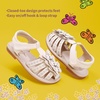 image:imageDREAM PAIRS Girls Sandals ClosedToe Sandals with Interchangeable DIY Flower Dress Summer Shoes ToddlerLittle KidIvorypu