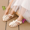 image:imageDREAM PAIRS Girls Sandals ClosedToe Sandals with Interchangeable DIY Flower Dress Summer Shoes ToddlerLittle KidIvorypu