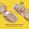 image:imageDREAM PAIRS Girls Sandals ClosedToe Sandals with Interchangeable DIY Flower Dress Summer Shoes ToddlerLittle KidRose Gold