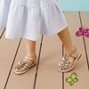 image:imageDREAM PAIRS Girls Sandals ClosedToe Sandals with Interchangeable DIY Flower Dress Summer Shoes ToddlerLittle KidRose Gold