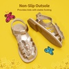 image:imageDREAM PAIRS Girls Sandals ClosedToe Sandals with Interchangeable DIY Flower Dress Summer Shoes ToddlerLittle KidRose Gold