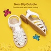 image:imageDREAM PAIRS Girls Sandals ClosedToe Sandals with Interchangeable DIY Flower Dress Summer Shoes ToddlerLittle KidWhite