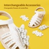 image:imageDREAM PAIRS Girls Sandals ClosedToe Sandals with Interchangeable DIY Flower Dress Summer Shoes ToddlerLittle KidWhite