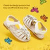 image:imageDREAM PAIRS Girls Sandals ClosedToe Sandals with Interchangeable DIY Flower Dress Summer Shoes ToddlerLittle KidWhite