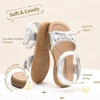 image:imageDREAM PAIRS Girls Sandals Fashion Bow Summer Shoes for ToddlerLittle KidSilver