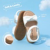 image:imageDREAM PAIRS Girls Sandals Fashion Bow Summer Shoes for ToddlerLittle KidWhite