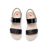 image:imageDREAM PAIRS Girls Sandals Glitter Two Strapped Casual Open Toe Sandals Little KidBig KidBlack