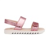image:imageDREAM PAIRS Girls Sandals Glitter Two Strapped Casual Open Toe Sandals Little KidBig KidHot Pink
