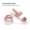 image:imageDREAM PAIRS Girls Sandals Glitter Two Strapped Casual Open Toe Sandals Little KidBig KidHot Pink
