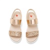 image:imageDREAM PAIRS Girls Sandals Glitter Two Strapped Casual Open Toe Sandals Little KidBig KidRose Gold