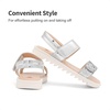 image:imageDREAM PAIRS Girls Sandals Glitter Two Strapped Casual Open Toe Sandals Little KidBig KidSilver