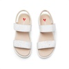 image:imageDREAM PAIRS Girls Sandals Glitter Two Strapped Casual Open Toe Sandals Little KidBig KidWhite