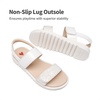 image:imageDREAM PAIRS Girls Sandals Glitter Two Strapped Casual Open Toe Sandals Little KidBig KidWhite
