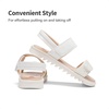 image:imageDREAM PAIRS Girls Sandals Glitter Two Strapped Casual Open Toe Sandals Little KidBig KidWhite