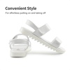 image:imageDREAM PAIRS Girls Sandals Glitter Two Strapped Casual Open Toe Sandals Little KidBig KidWhitepu