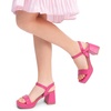 image:imageDREAM PAIRS Girls Sandals Open Toe Low Block Chunky Heels Sandals Party Dress Pumps Shoes for Little Big KidHot Pink