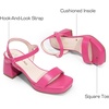 image:imageDREAM PAIRS Girls Sandals Open Toe Low Block Chunky Heels Sandals Party Dress Pumps Shoes for Little Big KidHot Pink