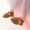 image:imageDREAM PAIRS Girls ToddlerLittle Kid ClosedToe Flower Summer Dress Sandals ShoesBrown