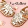 image:imageDREAM PAIRS Girls ToddlerLittle Kid ClosedToe Flower Summer Dress Sandals ShoesGold