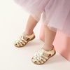 image:imageDREAM PAIRS Girls ToddlerLittle Kid ClosedToe Flower Summer Dress Sandals ShoesGold