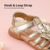 image:imageDREAM PAIRS Girls ToddlerLittle Kid ClosedToe Flower Summer Dress Sandals ShoesGold