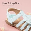 image:imageDREAM PAIRS Girls ToddlerLittle Kid ClosedToe Flower Summer Dress Sandals ShoesLight Blue