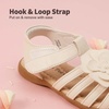 image:imageDREAM PAIRS Girls ToddlerLittle Kid ClosedToe Flower Summer Dress Sandals ShoesMilkyWhite