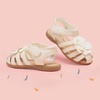 image:imageDREAM PAIRS Girls ToddlerLittle Kid ClosedToe Flower Summer Dress Sandals ShoesMilkyWhite