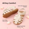 image:imageDREAM PAIRS Girls ToddlerLittle Kid ClosedToe Flower Summer Dress Sandals ShoesMilkyWhite