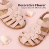 image:imageDREAM PAIRS Girls ToddlerLittle Kid ClosedToe Flower Summer Dress Sandals ShoesPink