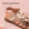 image:imageDREAM PAIRS Girls ToddlerLittle Kid ClosedToe Flower Summer Dress Sandals ShoesRose Goldmetallic