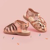 image:imageDREAM PAIRS Girls ToddlerLittle Kid ClosedToe Flower Summer Dress Sandals ShoesRose Goldmetallic