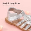 image:imageDREAM PAIRS Girls ToddlerLittle Kid ClosedToe Flower Summer Dress Sandals ShoesSilver