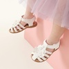 image:imageDREAM PAIRS Girls ToddlerLittle Kid ClosedToe Flower Summer Dress Sandals ShoesWhite