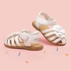 image:imageDREAM PAIRS Girls ToddlerLittle Kid ClosedToe Flower Summer Dress Sandals ShoesWhite