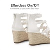 image:imageDREAM PAIRS Girls Wedge Sandals Flatform Open Toe Platform Sandals Flower Wedding Party for Little KidBig KidAll White
