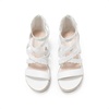image:imageDREAM PAIRS Girls Wedge Sandals Flatform Open Toe Platform Sandals Flower Wedding Party for Little KidBig KidAll White