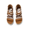 image:imageDREAM PAIRS Girls Wedge Sandals Flatform Open Toe Platform Sandals Flower Wedding Party for Little KidBig KidBrown