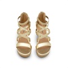 image:imageDREAM PAIRS Girls Wedge Sandals Flatform Open Toe Platform Sandals Flower Wedding Party for Little KidBig KidGold