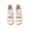 image:imageDREAM PAIRS Girls Wedge Sandals Flatform Open Toe Platform Sandals Flower Wedding Party for Little KidBig KidIvory