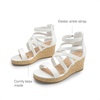 image:imageDREAM PAIRS Girls Wedge Sandals Flatform Open Toe Platform Sandals Flower Wedding Party for Little KidBig KidWhite