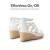 image:imageDREAM PAIRS Girls Wedge Sandals Flatform Open Toe Platform Sandals Flower Wedding Party for Little KidBig KidWhite