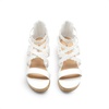 image:imageDREAM PAIRS Girls Wedge Sandals Flatform Open Toe Platform Sandals Flower Wedding Party for Little KidBig KidWhite