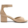 image:imageDREAM PAIRS Women Chunky Block Heels Open Toe Ankle Strap Buckle Comfortable Heeled Sandals Wedding Party Dress ShoesLight Nudepu