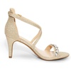 image:imageDREAM PAIRS Womens Strappy Stiletto High Heels Open Toe Rhinestone Wedding Dress Shoes Sparkly SandalsGoldrhinestone