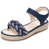 image:imageDREAM PAIRS Girls Espadrille Flatform Platform Wedge Open Toe Summer Sandals for Little Kid Big Kid Casual Vacation or Formal UseNavy