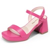 image:imageDREAM PAIRS Girls Sandals Open Toe Low Block Chunky Heels Sandals Party Dress Pumps Shoes for Little Big KidHot Pink