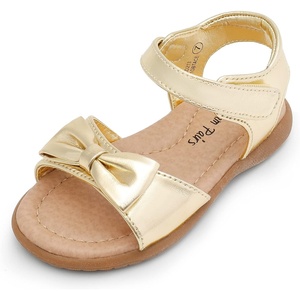 image:imageDREAM PAIRS Girls Sandals Fashion Bow Summer Shoes for ToddlerLittle KidGold