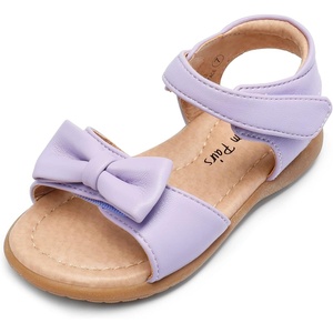 image:imageDREAM PAIRS Girls Sandals Fashion Bow Summer Shoes for ToddlerLittle KidLightPurple